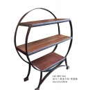 柚木三層展示架-雙鐵輪Y14984 傢俱系列 實木家具
